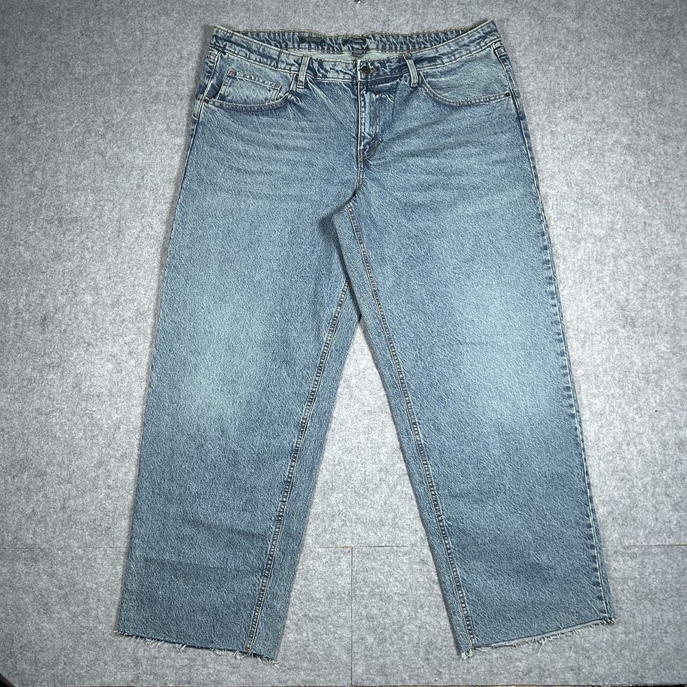 Wild Fable Denim Jeans Womens Size 15 40x30 Blue Light Washed Mid Rise 90s Baggy